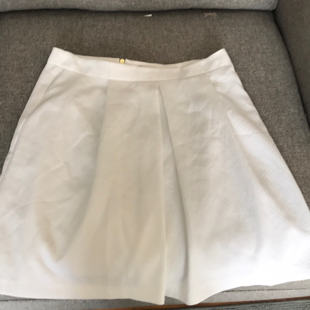 White Pleated Skirt